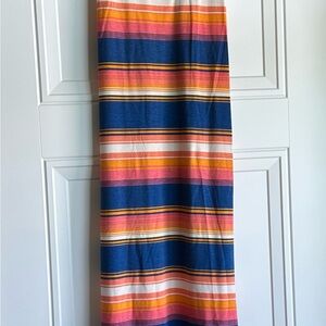 Striped Multicolor Racerback Maxi Dress